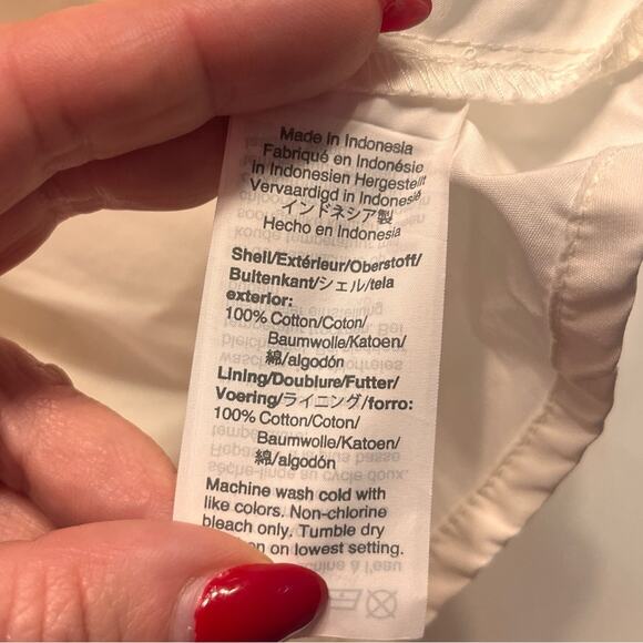 Madewell White Tie Front Poplin Mini Dress size 2 - Picture 14 of 16